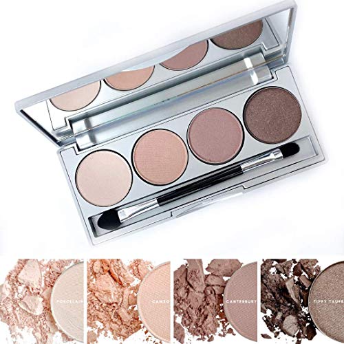 Honeybee Gardens 'Skinny Dip' Refillable Eye Shadow Palette | 4 Neutral Shade...