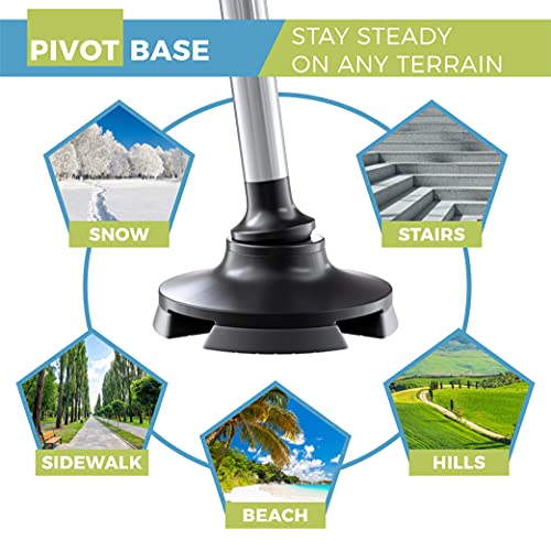 HONEYBULL Walking Cane for Men & Women | Free Standing, Foldable, Pivot Tip [...