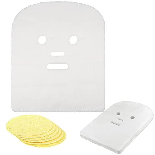 120 Pieces PreCut Gauze Facial Mask Cotton Gauze for Facial Spa, 6 Pieces Com...