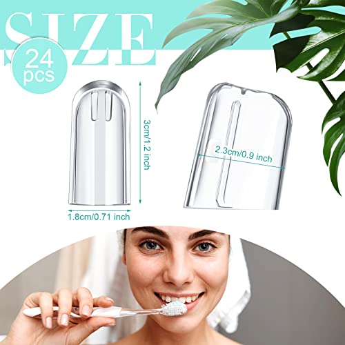 24 Pieces Reusable Toothbrush Cover for Electric Toothbrush Replacement Heads...
