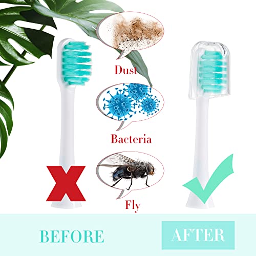 24 Pieces Reusable Toothbrush Cover for Electric Toothbrush Replacement Heads...