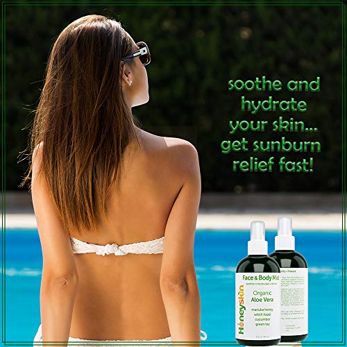 Pure Natural Aloe Vera Mist Setting Spray and Face Toner - Soothing Natural F...