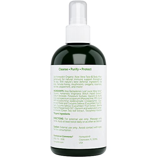 Pure Natural Aloe Vera Mist Setting Spray and Face Toner - Soothing Natural F...