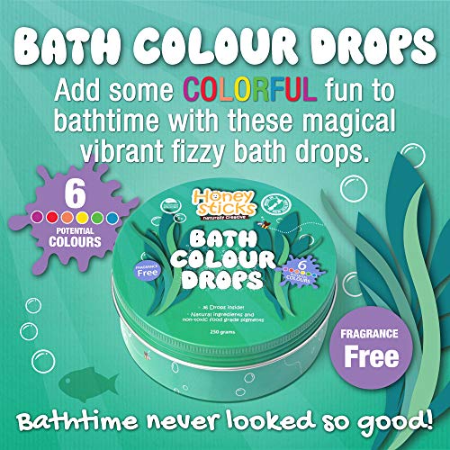 Honeysticks Bath Color Tablets for Kids - Non Toxic Bathtub Color Drops Made ...