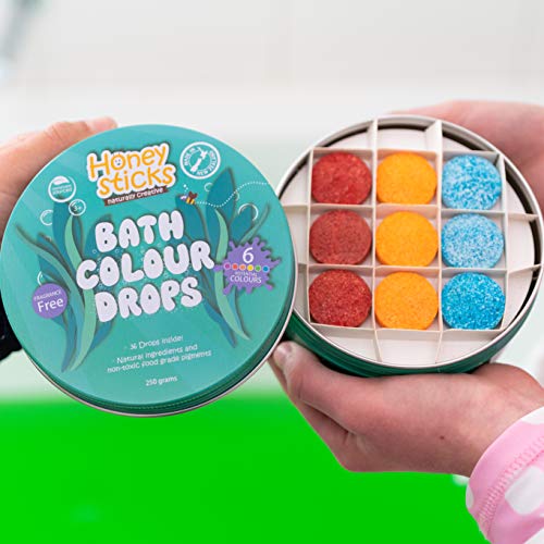 Honeysticks Bath Color Tablets for Kids - Non Toxic Bathtub Color Drops Made ...