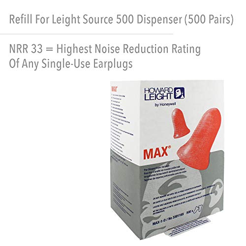 Howard Leight by Honeywell MAX Disposable Foam Earplug Refill for Leight Sour...