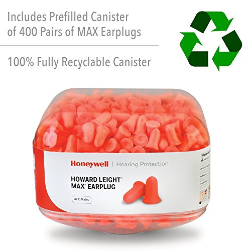 Howard Leight HL400 Earplug Dispenser with 400 Pairs of MAX Earplugs