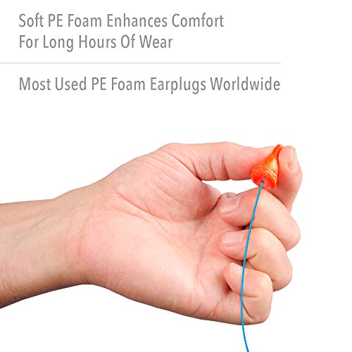 Howard Leight by Honeywell MAX Corded Disposable Foam Earplugs, 100 Pairs (MA...