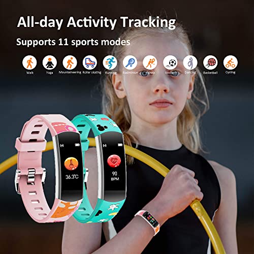 Fitness Tracker for Kids, Hongmed Smart Watch for Teens with Temperature Bloo...