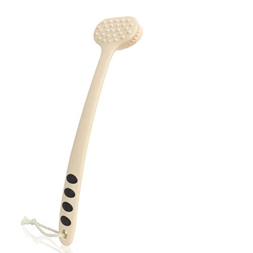 Bath Body Brush with Soft Bristles,Non-Slip Handle Built-in TPR Enhance Grip,...