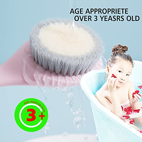 Cartoon Shower Body Brush for Children,Superfine Super Soft Bristles Short Ha...