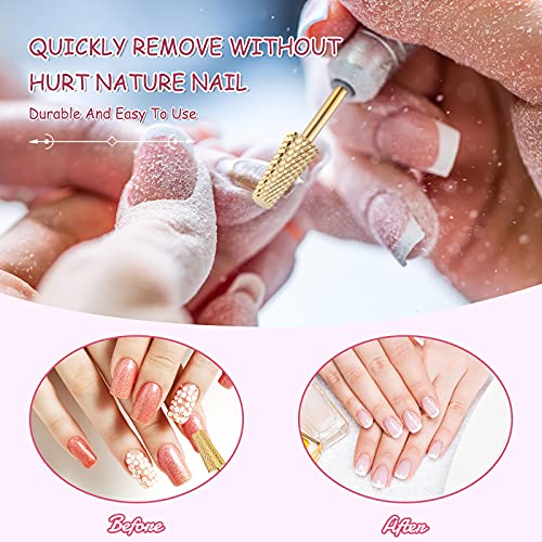 10 Pieces Nail Drill Bits Set, 3 Pieces Cone Tapered Barrel Carbide Nail Cuti...