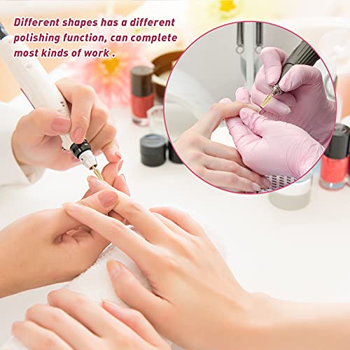 10 Pieces Nail Drill Bits Set, 3 Pieces Cone Tapered Barrel Carbide Nail Cuti...