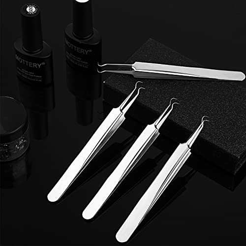 12 Pieces Blackhead Tweezers Acne Tweezers Blackhead Extractor Tool Stainless...