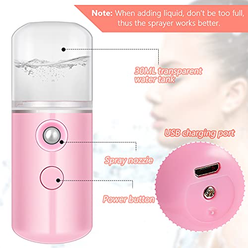 12 Pieces Nano Mist Sprayer Mini Face Mist Handy Sprayer Nano Steamer Mister ...