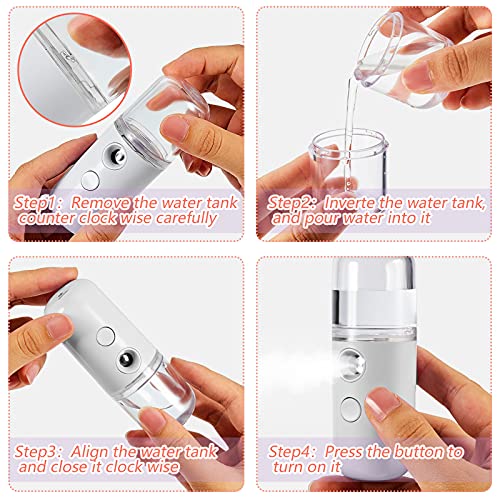 12 Pieces Nano Mist Sprayer Mini Face Mist Handy Sprayer Nano Steamer Mister ...