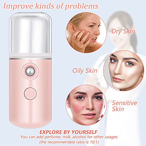 12 Pieces Nano Mist Sprayer Mini Face Mist Handy Sprayer Nano Steamer Mister ...