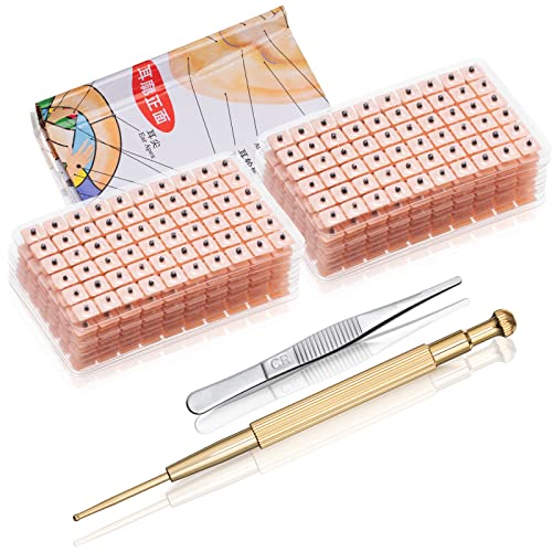 1200 Pieces Ear Seed Kit Acupuncture Ear Seed Acupressure Tools Disposable Ea...