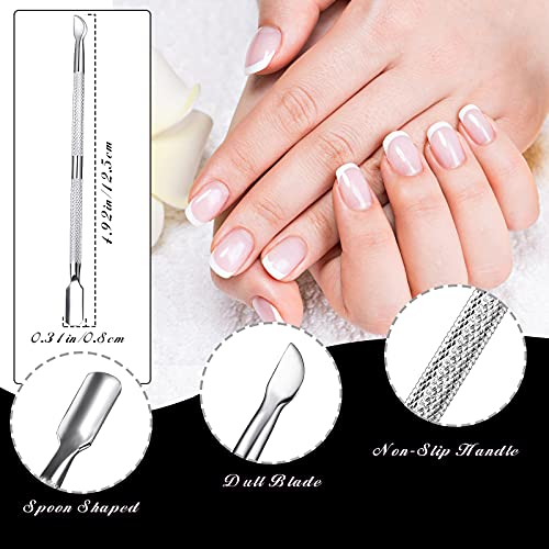 16 Pieces Cuticle Pusher Double Ended Pusher Stainless Steel Cuticle Cleaner ...