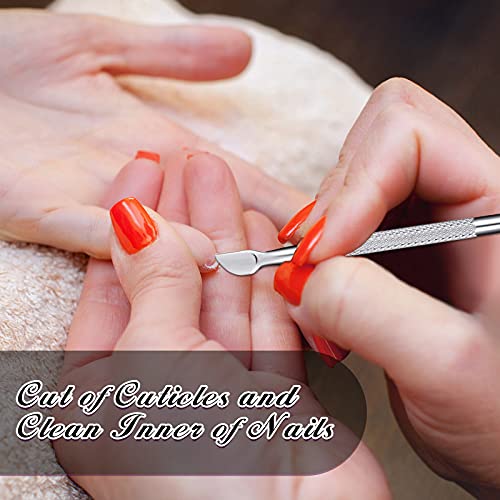16 Pieces Cuticle Pusher Double Ended Pusher Stainless Steel Cuticle Cleaner ...