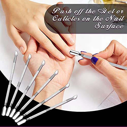 16 Pieces Cuticle Pusher Double Ended Pusher Stainless Steel Cuticle Cleaner ...