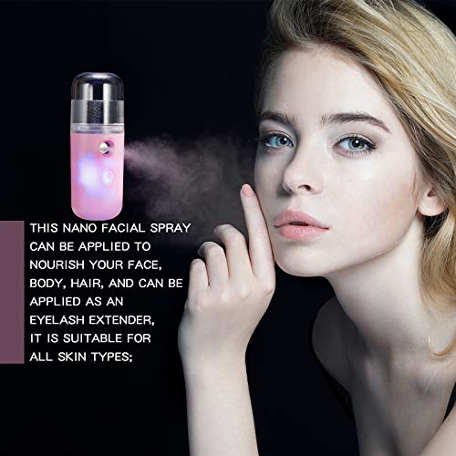 2 Pieces Nano Facial Humidifiers 30 ml Mini Face Humidifier Portable USB Hand...