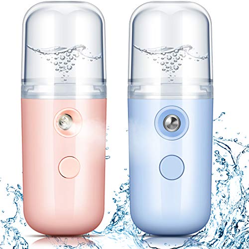2 Pieces Nano Facial Humidifiers 30 ml Mini Face Humidifier Portable USB Hand...