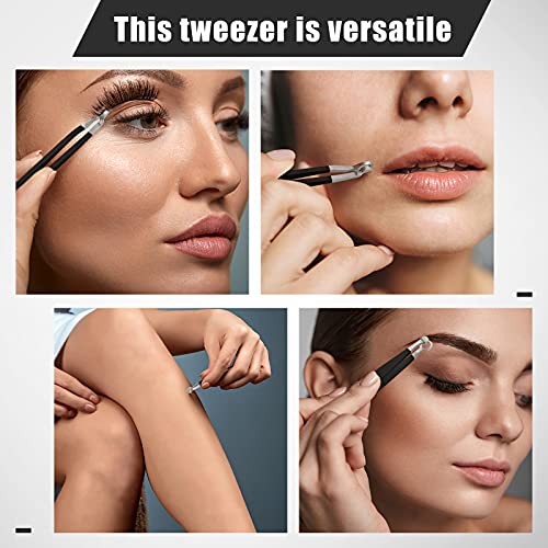 2 Pieces Nose Hair Tweezers Nose Hair Trimming Tweezers Stainless Steel Round...