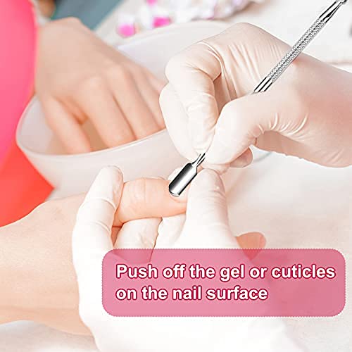 24 Pieces Nail Cuticle Pusher and Cutter Stainless Steel Nail Polish Remover ...