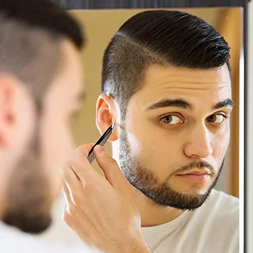 3 Pieces Eyebrow Tweezers Stainless Steel Pointed Slant Tweezers Pointed Hair...