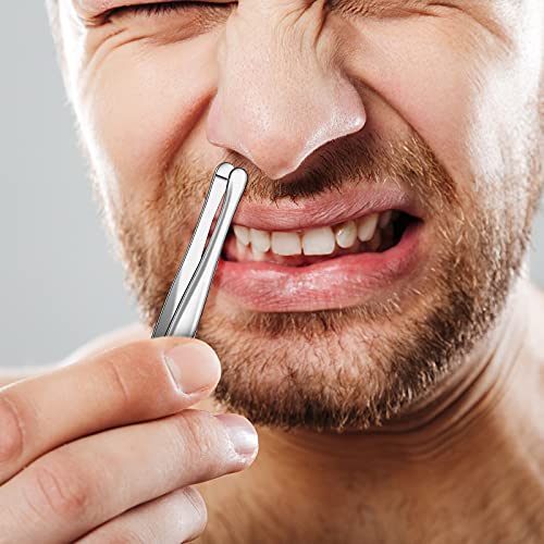 3 Pieces Stainless Steel Round Tip Tweezers Eyebrow Hair Removal Tweezers Mak...