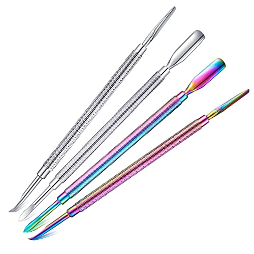 4 Pieces Cuticle Pusher Nail Cuticle Pusher Cuticle Pusher Cuticle Pusher Sta...