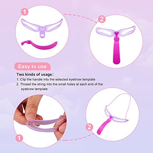 4 Pieces Eyebrow Stencil 8 Styles Eyebrow Template DIY Grooming Eyebrow Shapi...