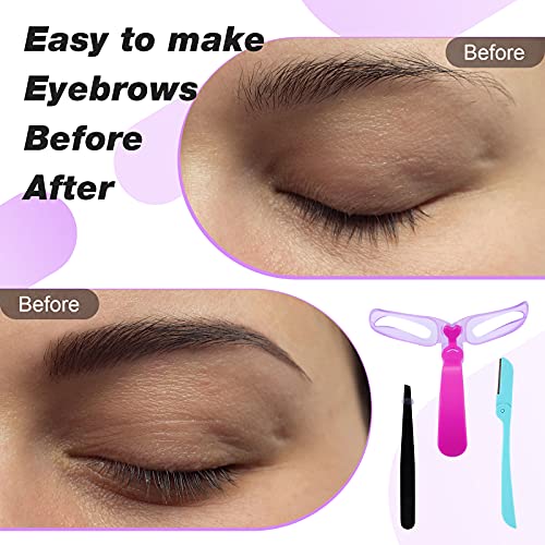 4 Pieces Eyebrow Stencil 8 Styles Eyebrow Template DIY Grooming Eyebrow Shapi...