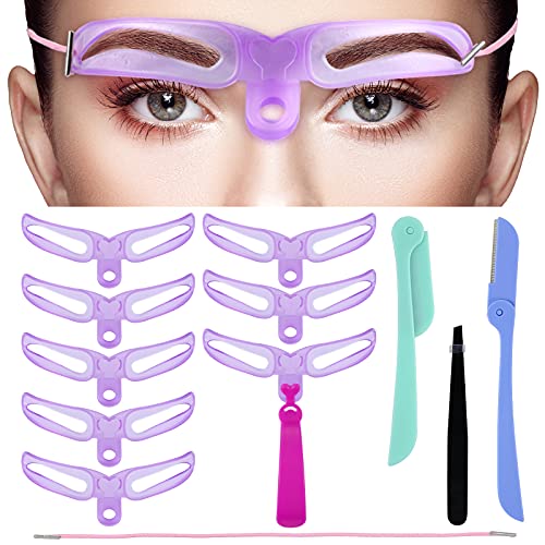 4 Pieces Eyebrow Stencil 8 Styles Eyebrow Template DIY Grooming Eyebrow Shapi...