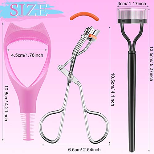 4 Pieces Eyelash Makeup Tool Includes 2 Pieces Plastic 3-in-1 Cosmetic Eyelas...