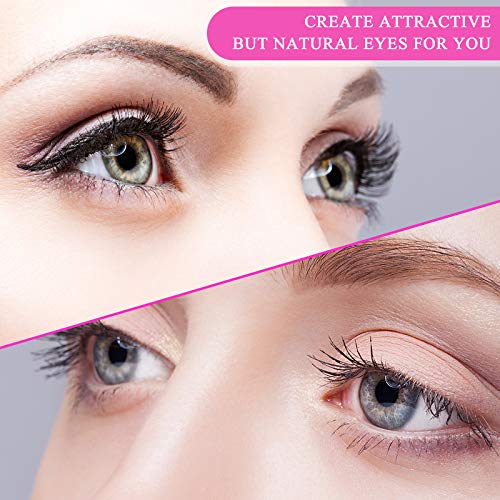 4 Pieces Eyelash Makeup Tool Includes 2 Pieces Plastic 3-in-1 Cosmetic Eyelas...