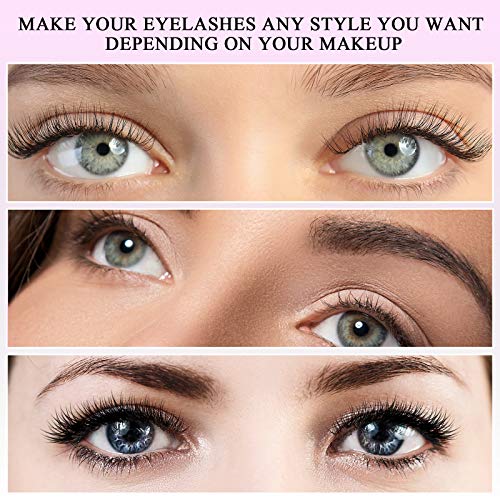 4 Pieces Eyelash Makeup Tool Includes 2 Pieces Plastic 3-in-1 Cosmetic Eyelas...