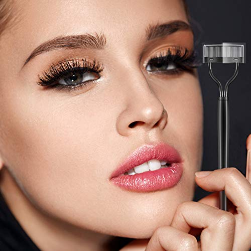 4 Pieces Eyelash Makeup Tool Includes 2 Pieces Plastic 3-in-1 Cosmetic Eyelas...