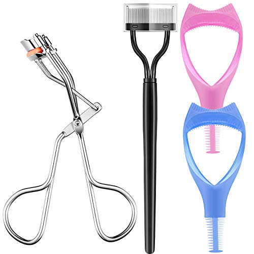 4 Pieces Eyelash Makeup Tool Includes 2 Pieces Plastic 3-in-1 Cosmetic Eyelas...