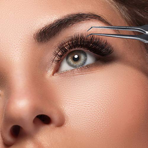 6 Piece Eyelash Extension Tweezers Stainless Steel Precision Tweezers Volume ...