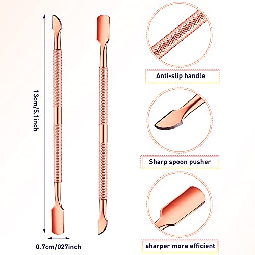 8 Pieces Cuticle Trimmer with Cuticle Pusher Set Include 4 Stainless Steel Cu...