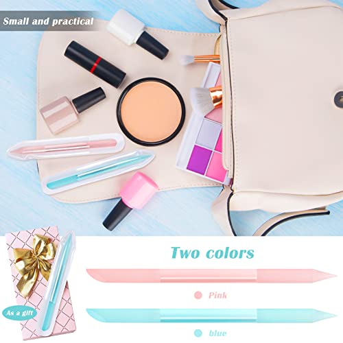 Glass Cuticle Pusher 2 Pieces Manicure Double Sided Cuticle Trimmer Filing Cu...