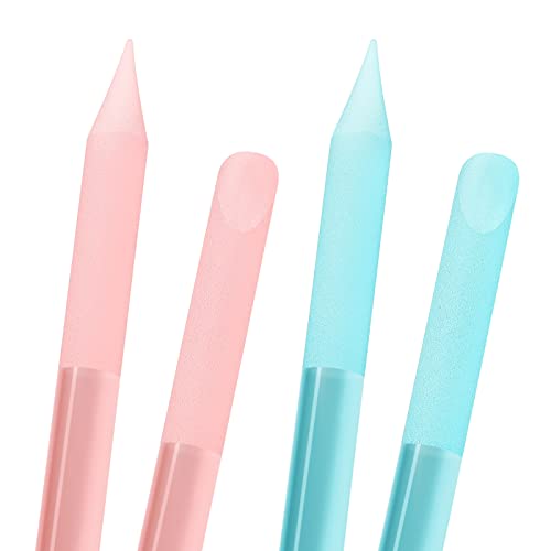 Glass Cuticle Pusher 2 Pieces Manicure Double Sided Cuticle Trimmer Filing Cu...