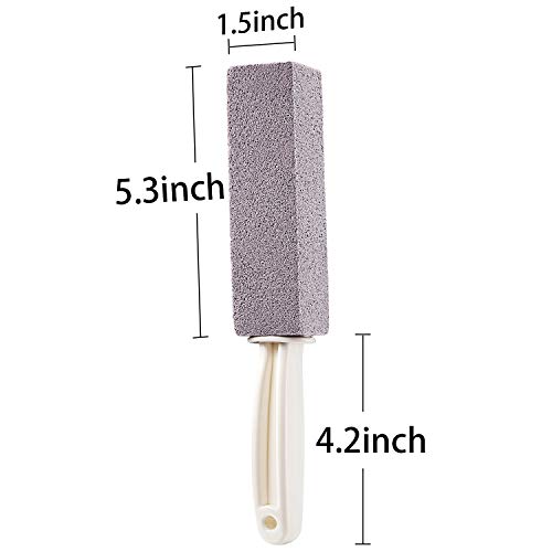 Pumice Stones for Cleaning with Handle Pumice Sticks for Removing Toilet Bowl...