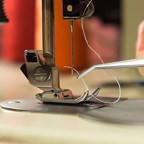 Stainless Steel Tweezers with Curved Serrated Tip Multipurpose Tweezers Sewin...