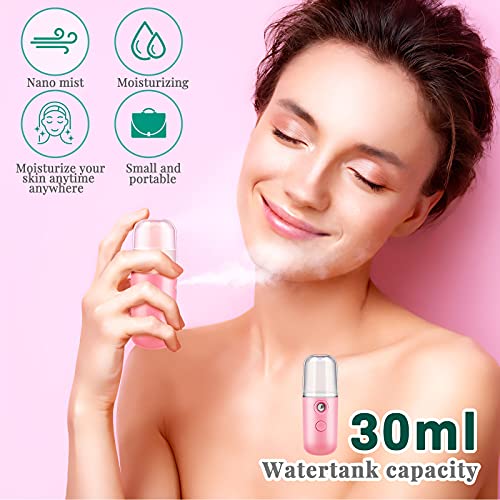 USB Mini Eyelash Fan and Potable Nano Facial Mister Rechargeable Handheld Eye...