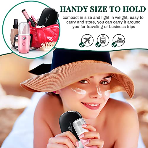 USB Mini Eyelash Fan and Potable Nano Facial Mister Rechargeable Handheld Eye...