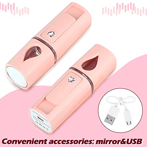 USB Mini Portable Fans and Portable Nano Facial Mister Rechargeable Electric ...