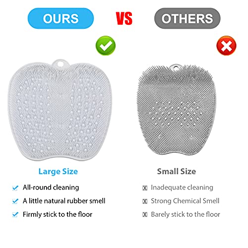 HONYIN Large Shower Foot Scrubber Mat - Cleans，Exfoliation，Massages Your Fe...